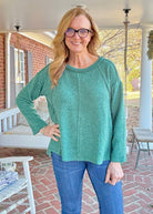 Sweet Dreams Sweater - Dark Green - Casual Sweater - Jimberly's Boutique - Olive Branch - Mississippi