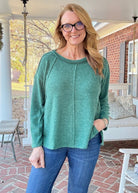 Sweet Dreams Sweater - Dark Green - Casual Sweater - Jimberly's Boutique - Olive Branch - Mississippi