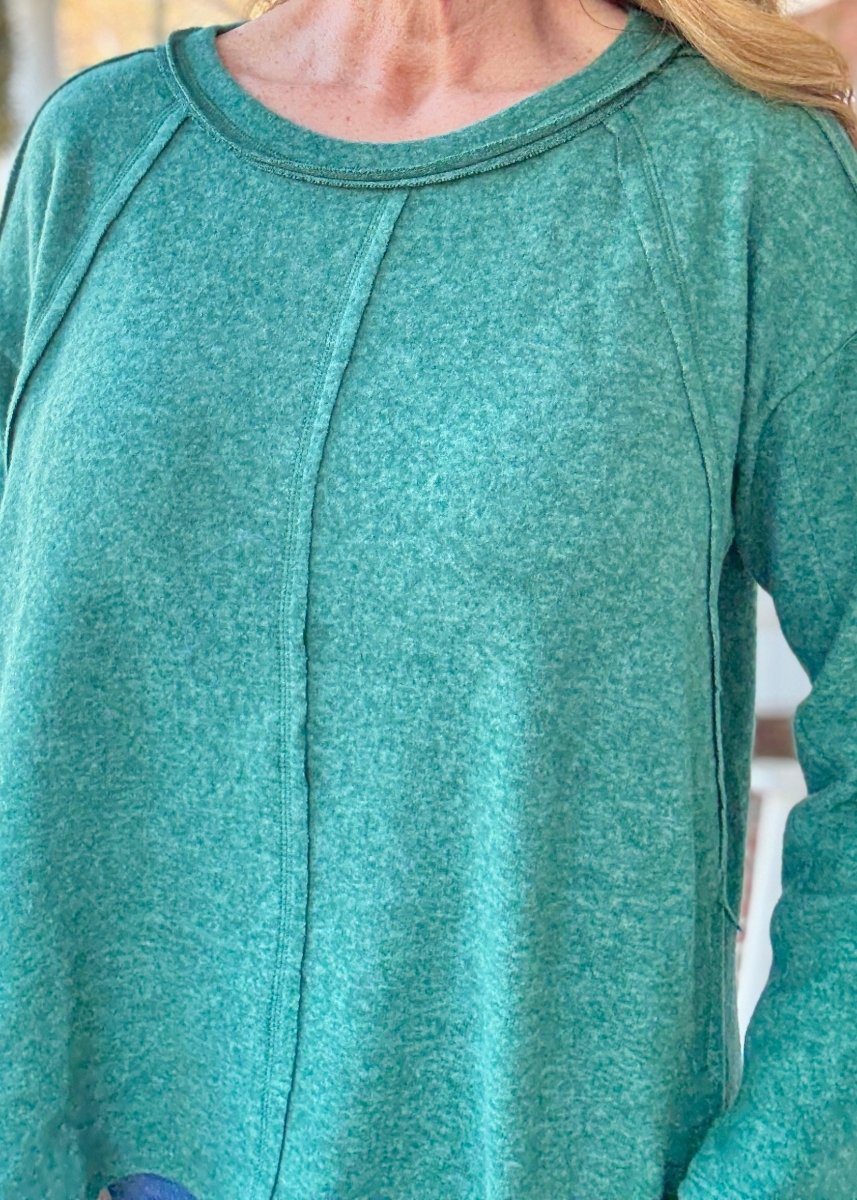 Sweet Dreams Sweater - Dark Green - Casual Sweater - Jimberly's Boutique - Olive Branch - Mississippi