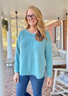 Sweet Dreams Sweater - Dusty Teal - Casual Sweater - Jimberly's Boutique - Olive Branch - Mississippi