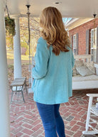 Sweet Dreams Sweater - Dusty Teal - Casual Sweater - Jimberly's Boutique - Olive Branch - Mississippi