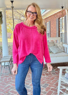 Sweet Dreams Sweater - Hot Pink - Casual Sweater - Jimberly's Boutique - Olive Branch - Mississippi