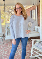 Sweet Dreams Sweater - Lt Heather Grey - Casual Sweater - Jimberly's Boutique - Olive Branch - Mississippi
