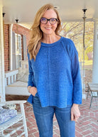 Sweet Dreams Sweater - Lt Navy - Casual Sweater - Jimberly's Boutique - Olive Branch - Mississippi