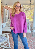 Sweet Dreams Sweater - Lt Plum - Casual Sweater - Jimberly's Boutique - Olive Branch - Mississippi