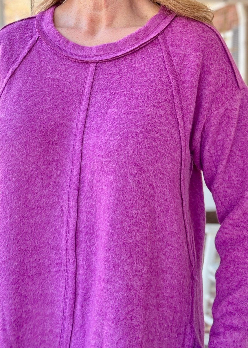 Sweet Dreams Sweater - Lt Plum - Casual Sweater - Jimberly's Boutique - Olive Branch - Mississippi