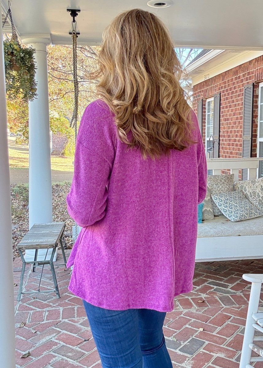 Sweet Dreams Sweater - Lt Plum - Casual Sweater - Jimberly's Boutique - Olive Branch - Mississippi