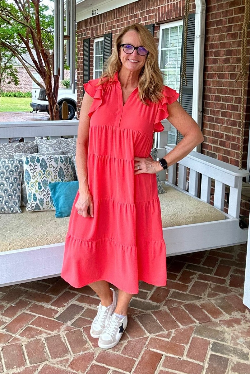Sweet Summer Dress - Coral Pink - Umgee Dress -Jimberly's Boutique-Olive Branch-Mississippi