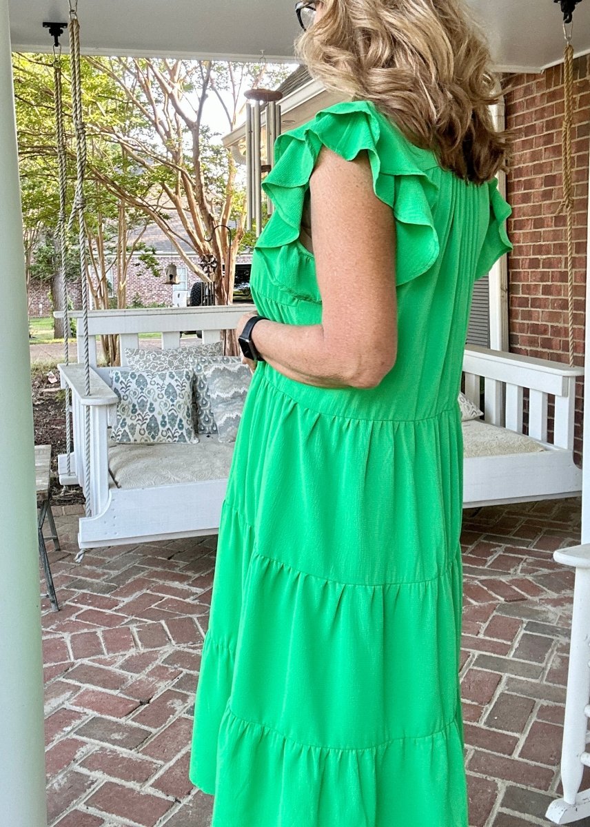 Sweet Summer Dress - Kelly Green | Umgee A - Line Midi Dress - Maxi Dress - Jimberly's Boutique - Olive Branch - Mississippi