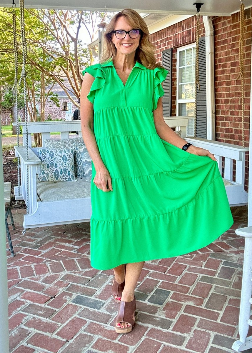 Sweet Summer Dress - Kelly Green | Umgee A - Line Midi Dress - Maxi Dress - Jimberly's Boutique - Olive Branch - Mississippi