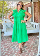 Sweet Summer Dress - Kelly Green | Umgee A - Line Midi Dress - Maxi Dress - Jimberly's Boutique - Olive Branch - Mississippi