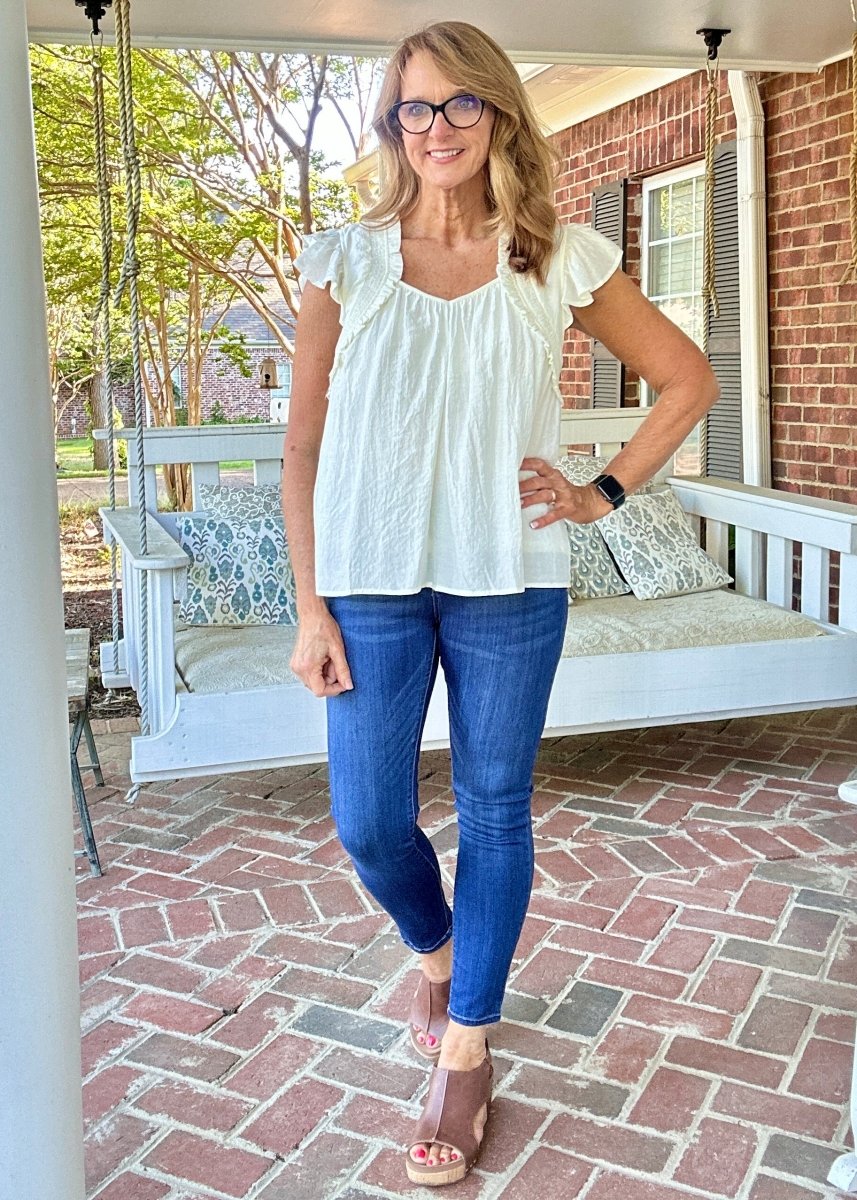 Sweetheart Top - White | Jodifl - Jodifl Top - Jimberly's Boutique - Olive Branch - Mississippi