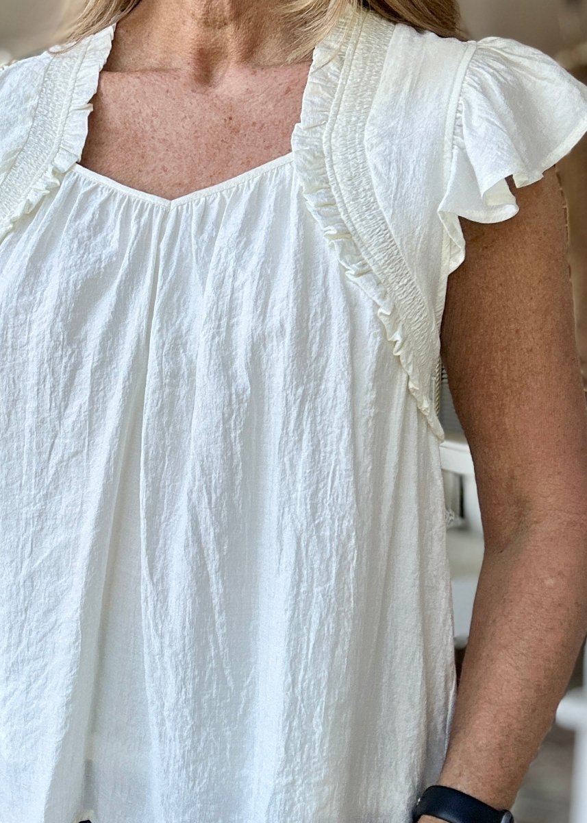 Sweetheart Top - White | Jodifl - Jodifl Top - Jimberly's Boutique - Olive Branch - Mississippi