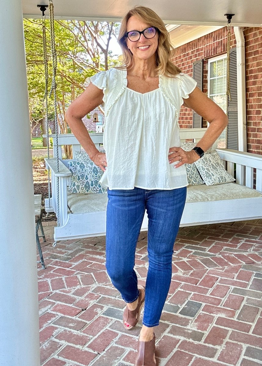 Sweetheart Top - White | Jodifl - Jodifl Top - Jimberly's Boutique - Olive Branch - Mississippi