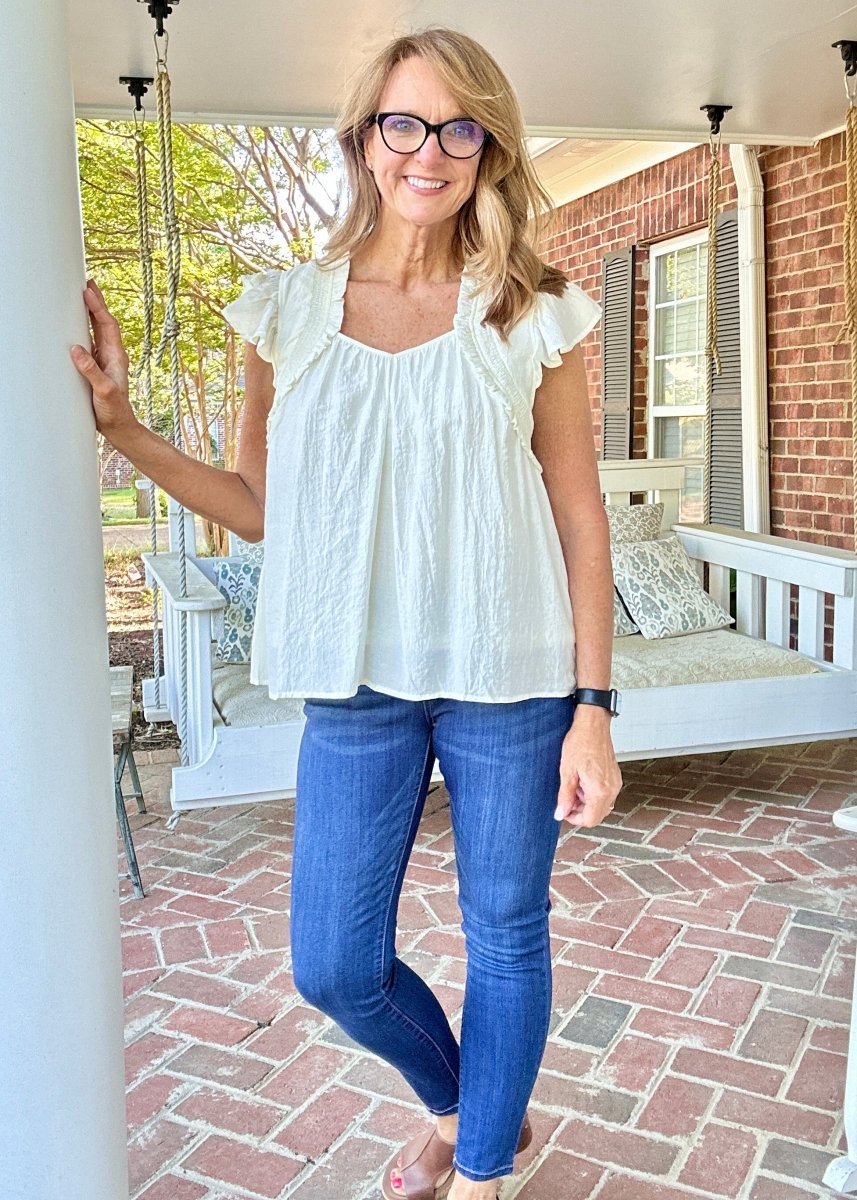 Sweetheart Top - White | Jodifl - Jodifl Top - Jimberly's Boutique - Olive Branch - Mississippi