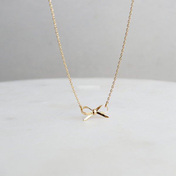 Tarnish Free Bow Necklace - Necklace - Jimberly's Boutique - Olive Branch - Mississippi
