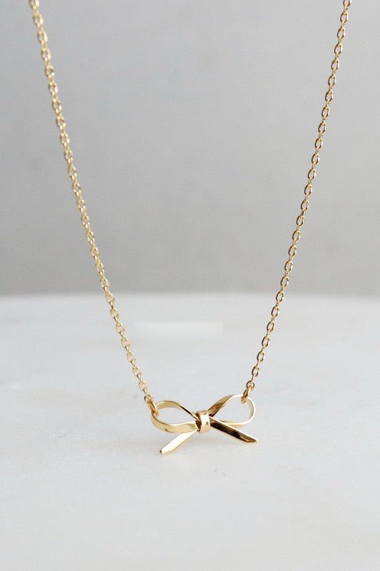 Tarnish Free Bow Necklace - Necklace - Jimberly's Boutique - Olive Branch - Mississippi