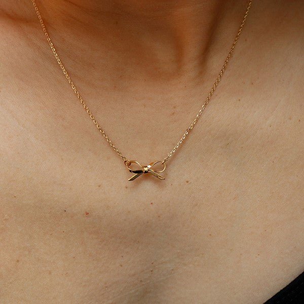 Tarnish Free Bow Necklace - Necklace - Jimberly's Boutique - Olive Branch - Mississippi