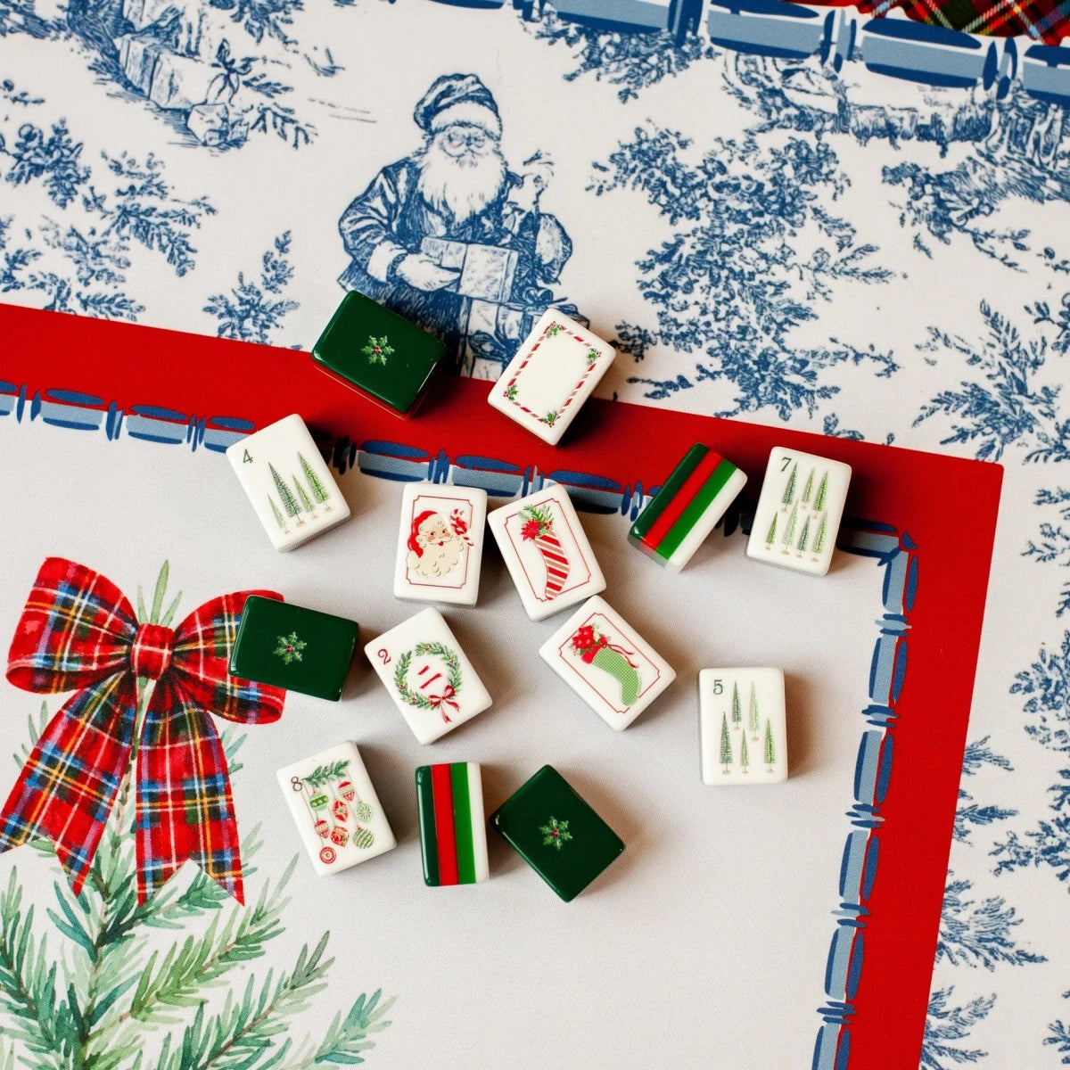 Tartan Toile Noel Mahjong Mat | Anders Ruff (preorder) - Mahjong Mat -Jimberly's Boutique-Olive Branch-Mississippi