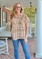 Taupe Safari Top | Umgee - Umgee Top - Jimberly's Boutique - Olive Branch - Mississippi