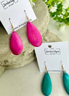 Teardrop Dangle Wood Earrings - earrings -Jimberly's Boutique-Olive Branch-Mississippi