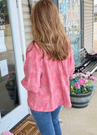 Textured Floral Top/Blouse - Rose - Umgee Top - Jimberly's Boutique - Olive Branch - Mississippi