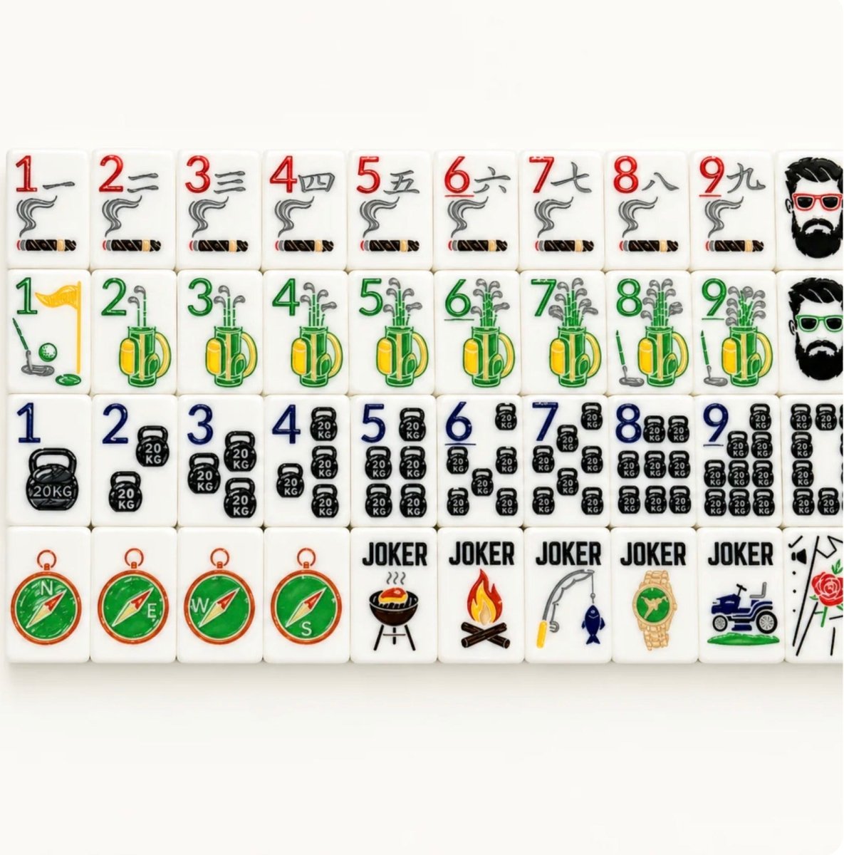 The Manly Line Mahjong Tiles | A Beautiful Line - Jimberly's Boutique-Olive Branch-Mississippi