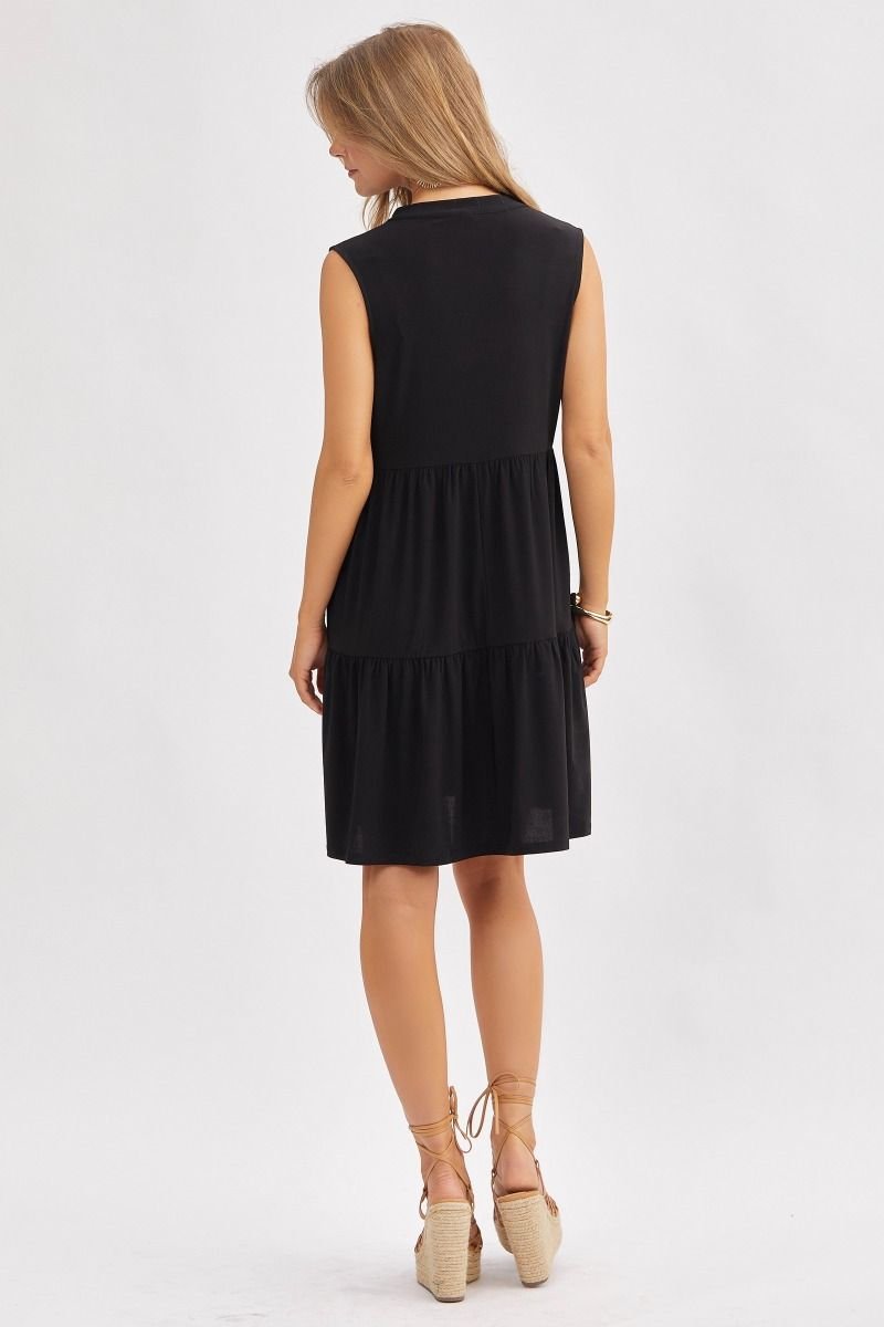 Tiered Dress - Black | Dear Scarlett - Dear Scarlett Wrinkle Free Dress -Jimberly's Boutique-Olive Branch-Mississippi