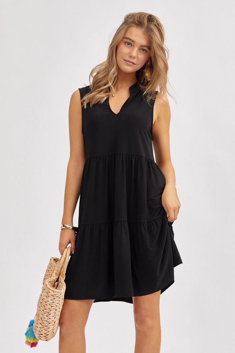Tiered Dress - Black | Dear Scarlett - Dear Scarlett Wrinkle Free Dress -Jimberly's Boutique-Olive Branch-Mississippi