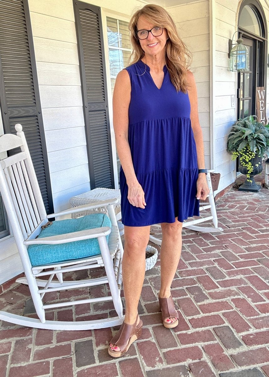 Tiered Dress - Navy | Dear Scarlett - Casual Dress - Jimberly's Boutique - Olive Branch - Mississippi
