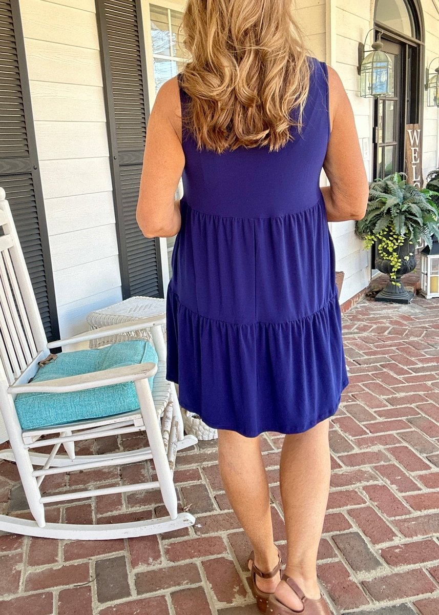 Tiered Dress - Navy | Dear Scarlett - Casual Dress - Jimberly's Boutique - Olive Branch - Mississippi