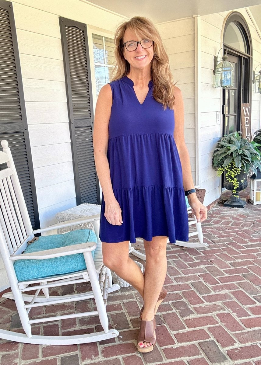 Tiered Dress - Navy | Dear Scarlett - Casual Dress - Jimberly's Boutique - Olive Branch - Mississippi
