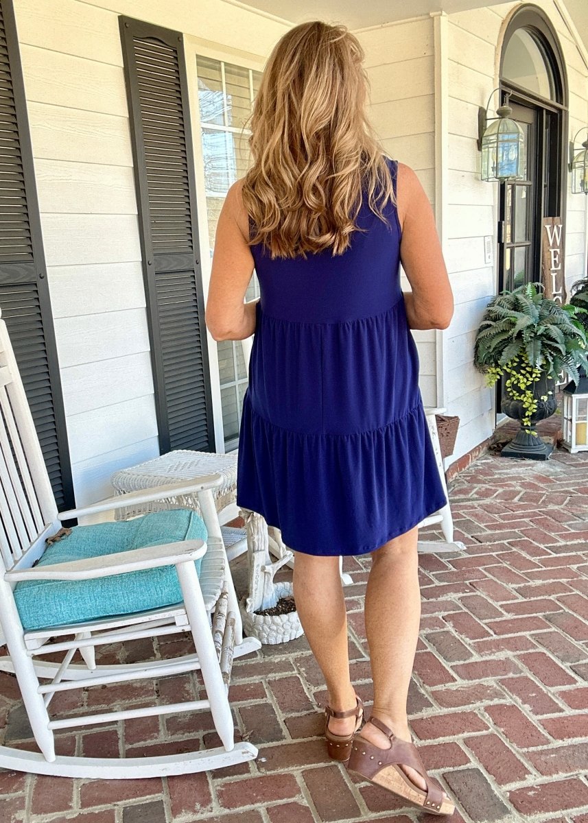 Tiered Dress - Navy | Dear Scarlett - Casual Dress - Jimberly's Boutique - Olive Branch - Mississippi