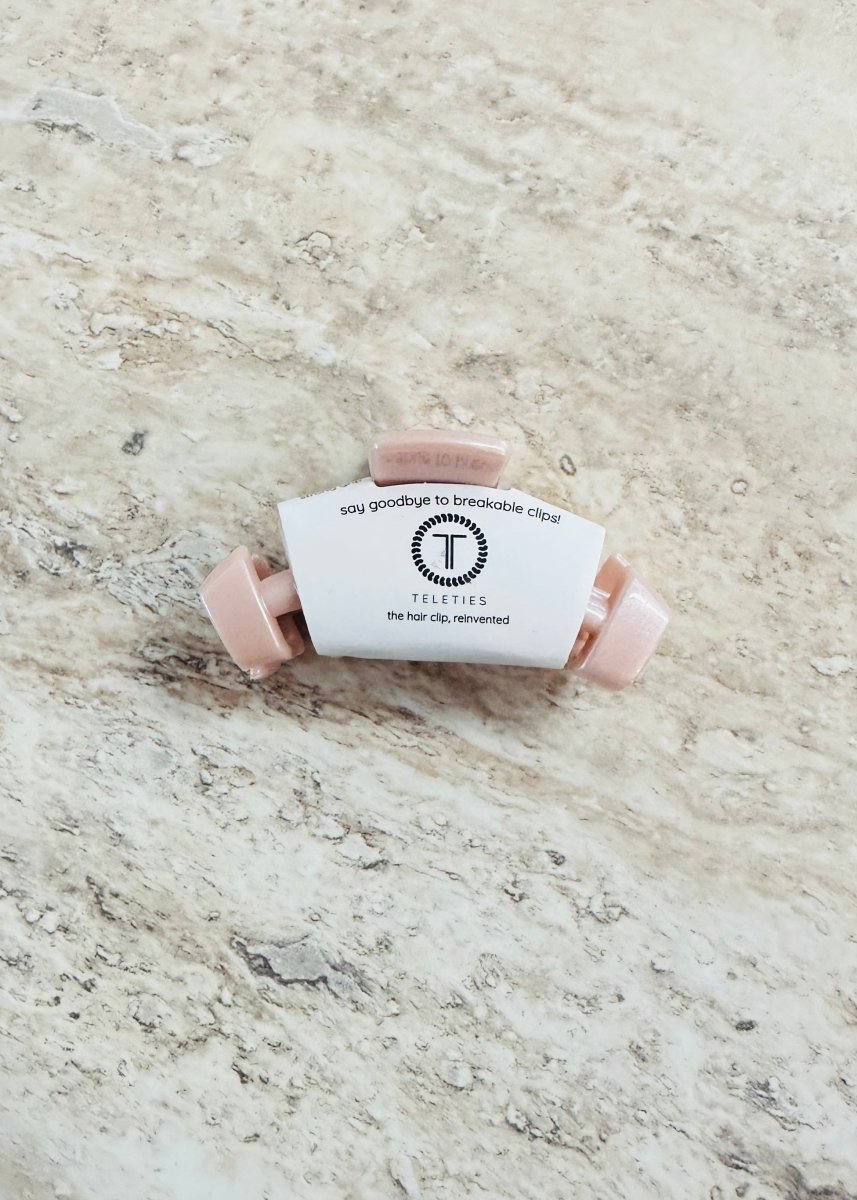 Tiny Hair Clip | Classic | Teleties | Pearly Pink - Teletie Classic Hair Clip - Jimberly's Boutique - Olive Branch - Mississippi