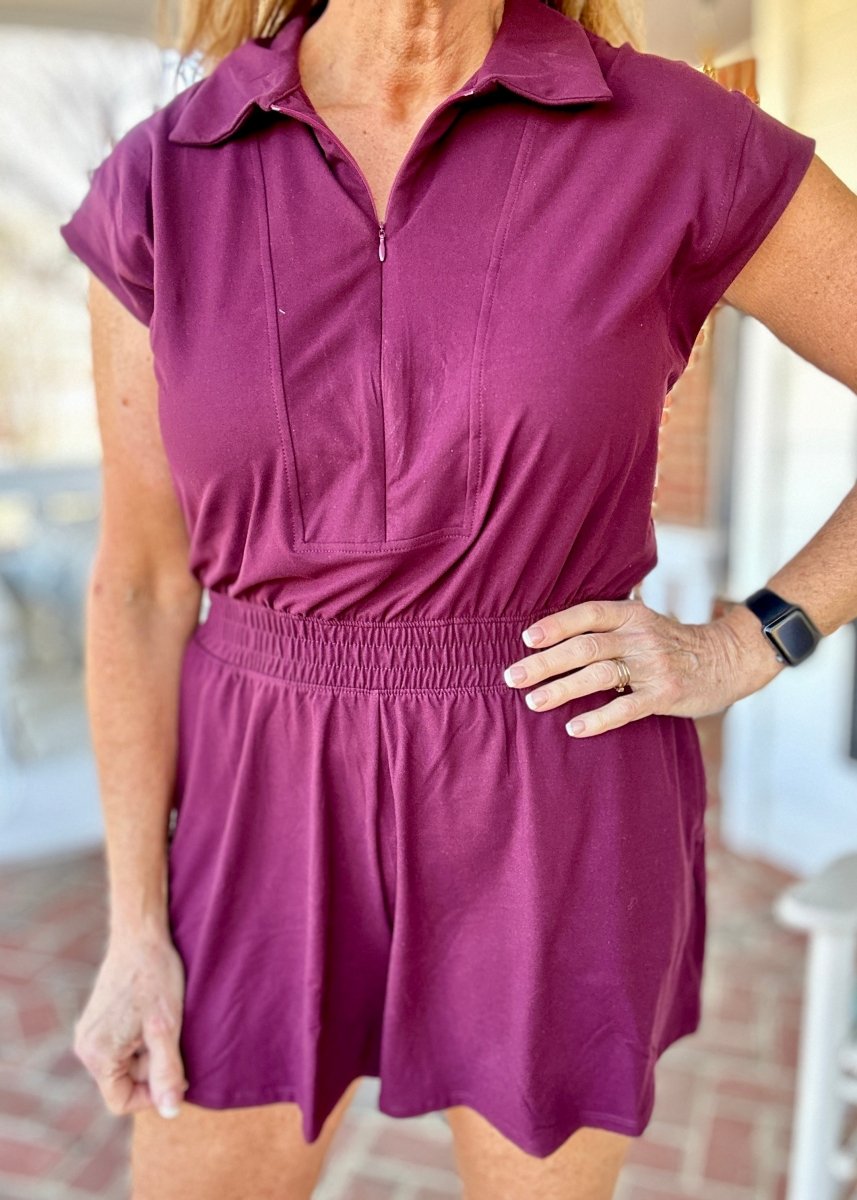 Top Pick Romper - Maroon - romper - Jimberly's Boutique - Olive Branch - Mississippi