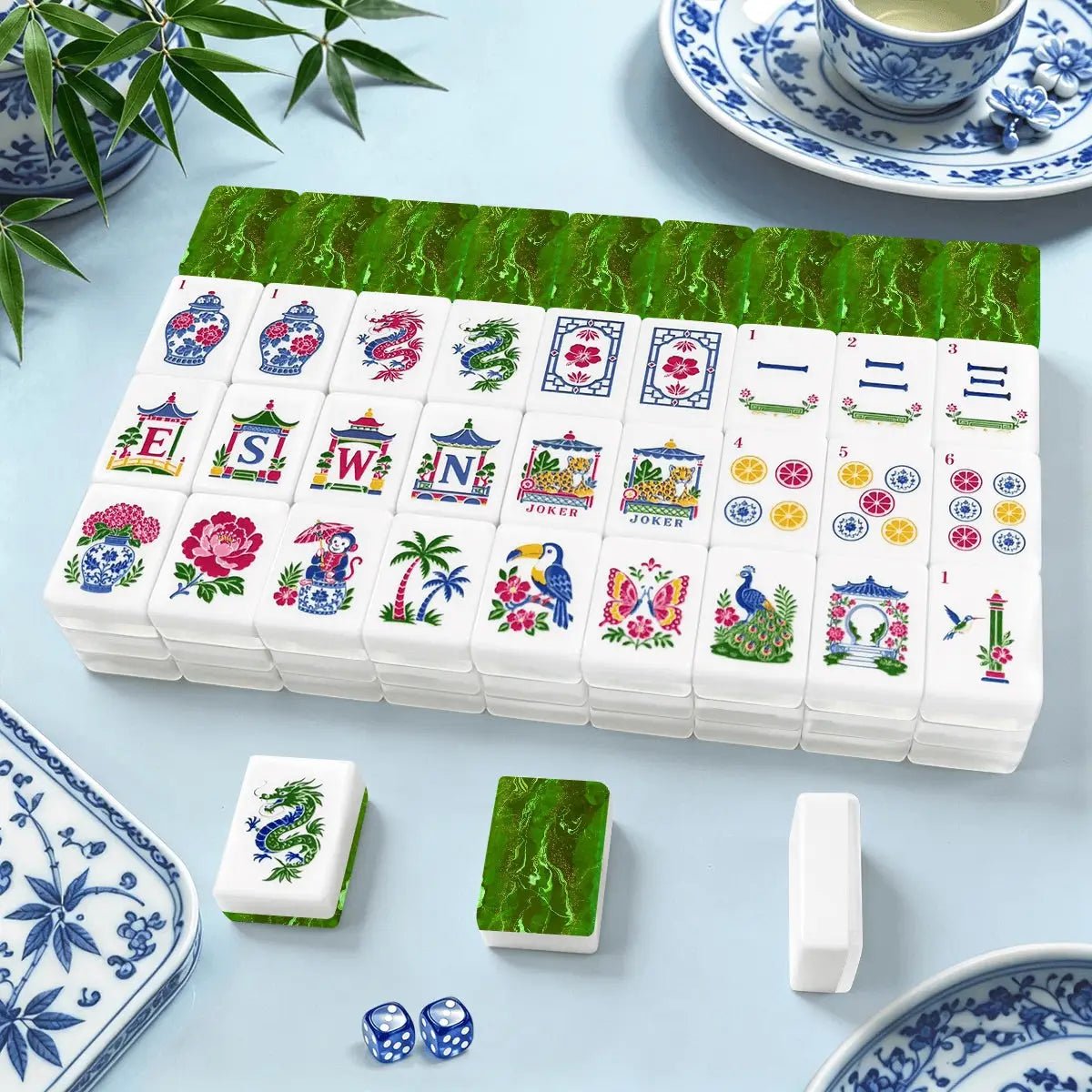 Traditional Geode Green Mahjong Tiles | Brewtifully - Mahjong Tiles -Jimberly's Boutique-Olive Branch-Mississippi