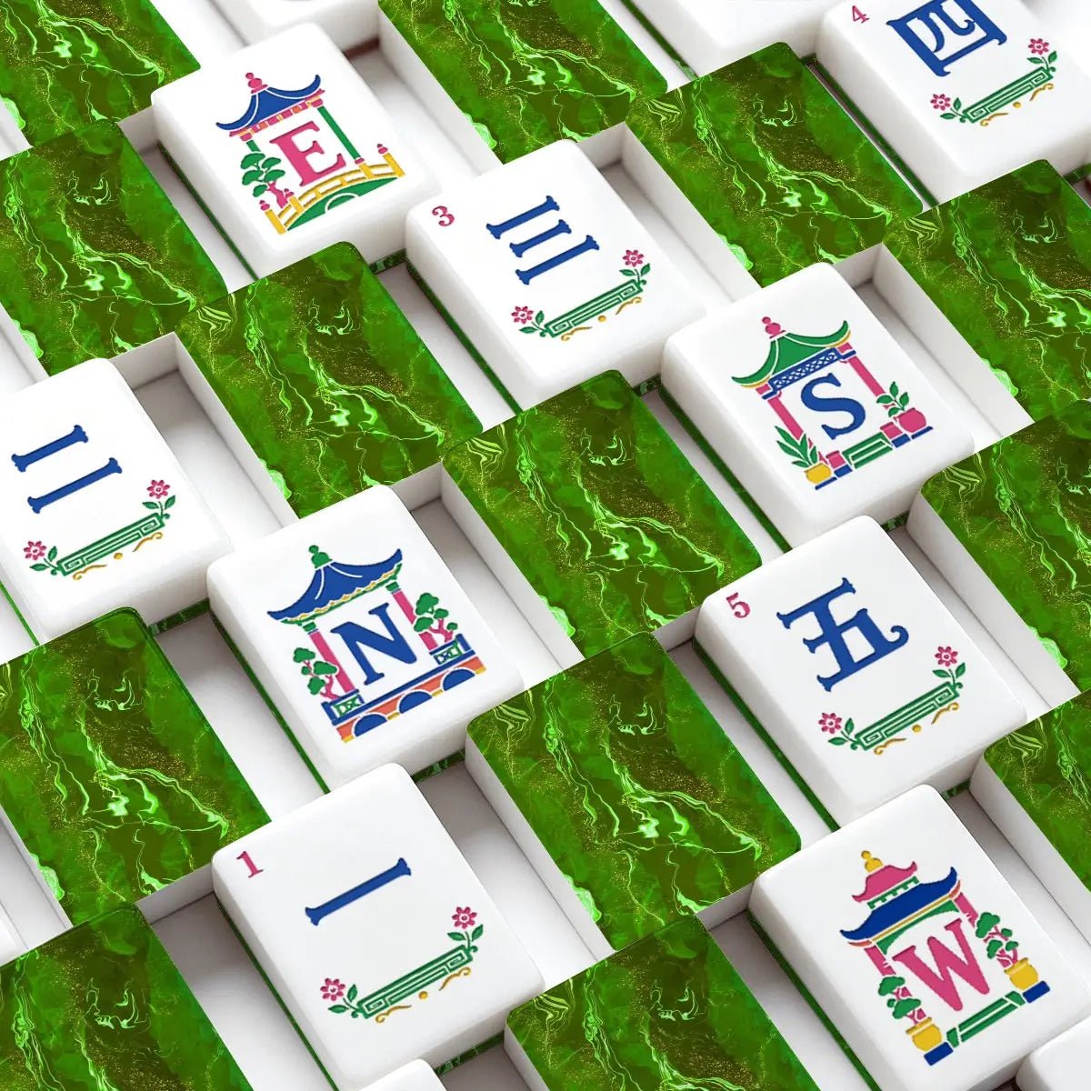 Traditional Geode Green Mahjong Tiles | Brewtifully - Mahjong Tiles -Jimberly's Boutique-Olive Branch-Mississippi