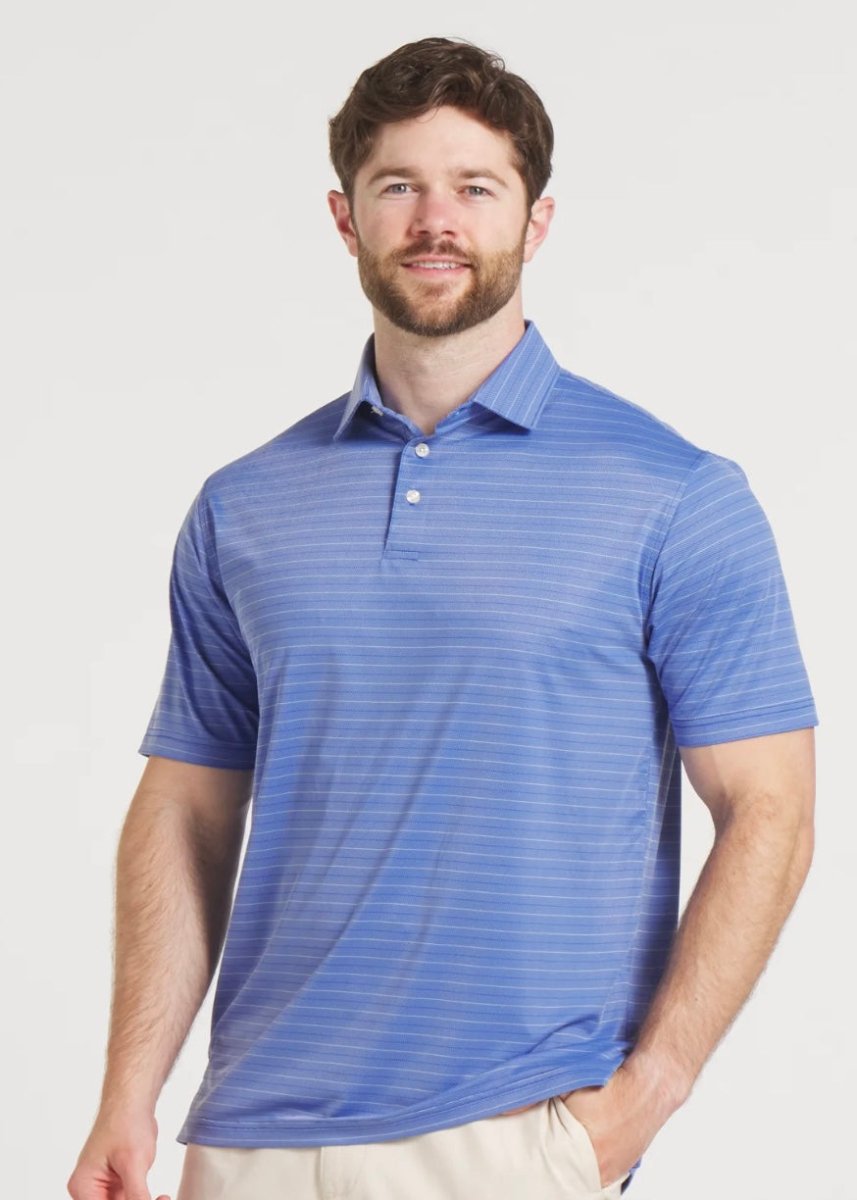 Tyner Twill Polo - Blue/White | Southern Marsh - Southern Marsh Polo - Jimberly's Boutique - Olive Branch - Mississippi