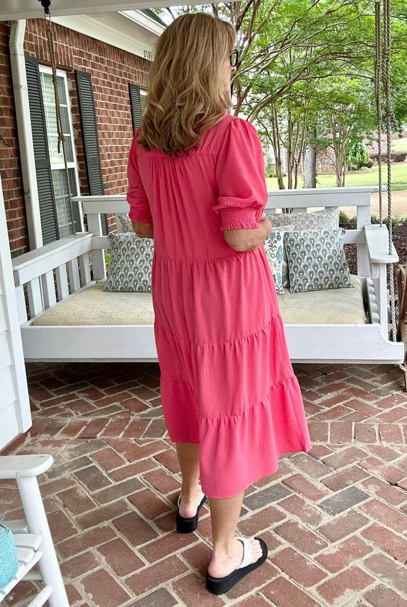 Umgee | Every Single Moment Dress | Coral Pink - Umgee Dress -Jimberly's Boutique-Olive Branch-Mississippi