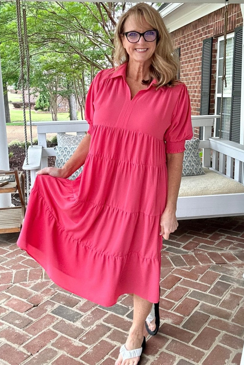 Umgee | Every Single Moment Dress | Coral Pink - Umgee Dress -Jimberly's Boutique-Olive Branch-Mississippi