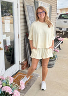 Umgee Jacquard Knit Shorts Set - Butter - short set - Jimberly's Boutique - Olive Branch - Mississippi