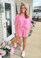 Umgee Jacquard Knit Shorts Set - Pink - short set - Jimberly's Boutique - Olive Branch - Mississippi