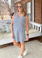 Umgee Make It Happen Dress - Dusty Blue - Umgee Dress -Jimberly's Boutique-Olive Branch-Mississippi
