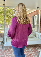 Umgee Satin Square Neck Top - Plum - Shirts & Tops - Jimberly's Boutique - Olive Branch - Mississippi
