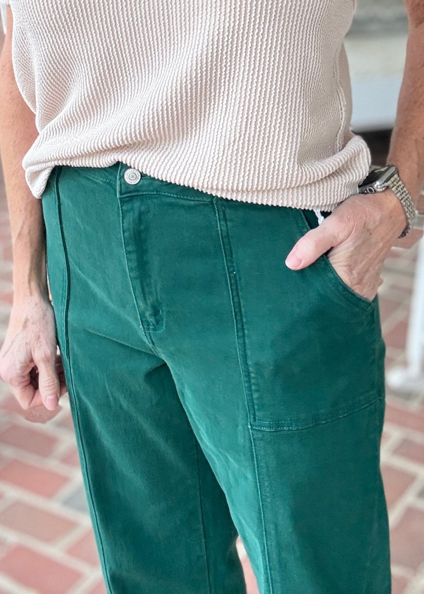 Utility Pocket Denim Pants - Hunter - Jimberly's Boutique-Olive Branch-Mississippi