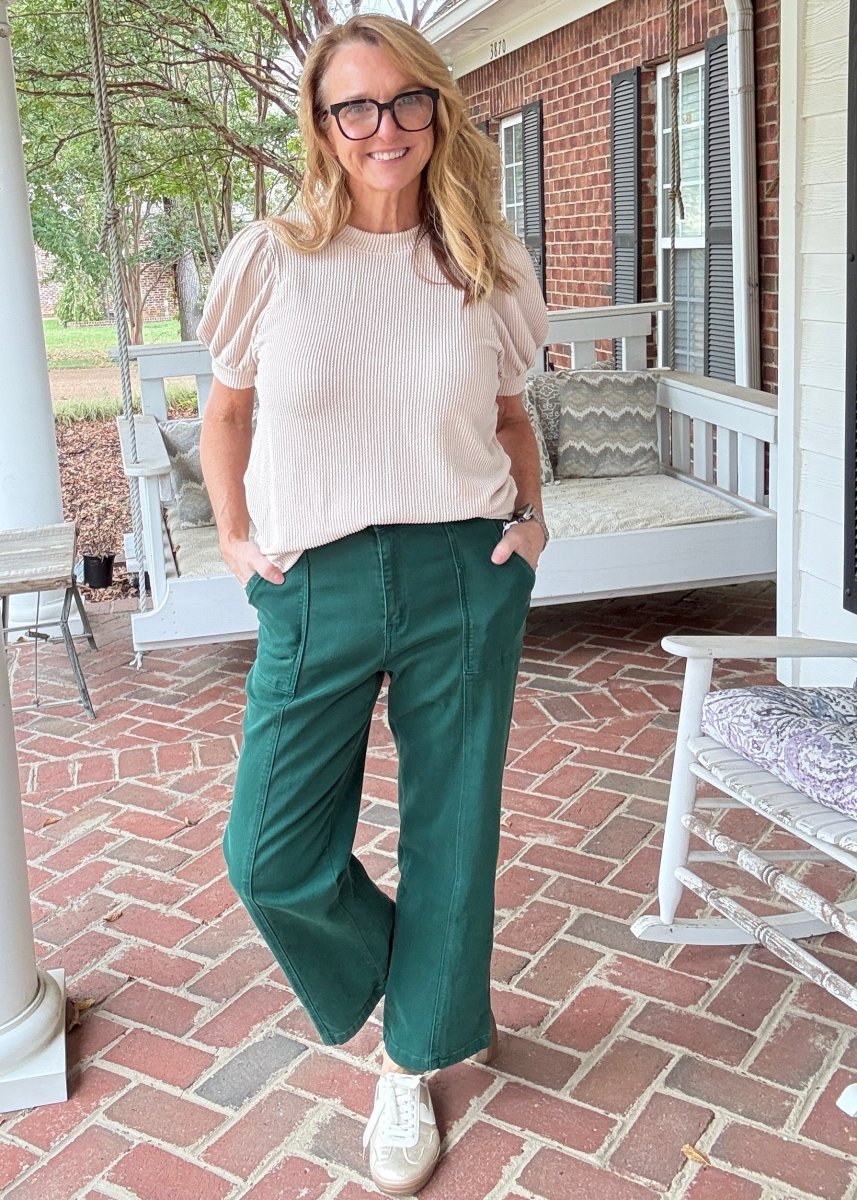 Utility Pocket Denim Pants - Hunter - Jimberly's Boutique-Olive Branch-Mississippi