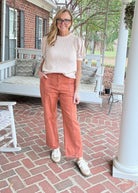 Utility Pocket Denim Pants - Rust | Umgee - Jimberly's Boutique-Olive Branch-Mississippi