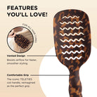 Vented Hair Brush - Full Size - Tortoise - Jimberly's Boutique - Olive Branch - Mississippi