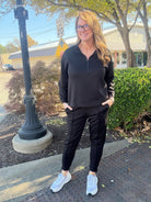 Venus Scuba Jogger Set - Black - jogger set - Jimberly's Boutique - Olive Branch - Mississippi