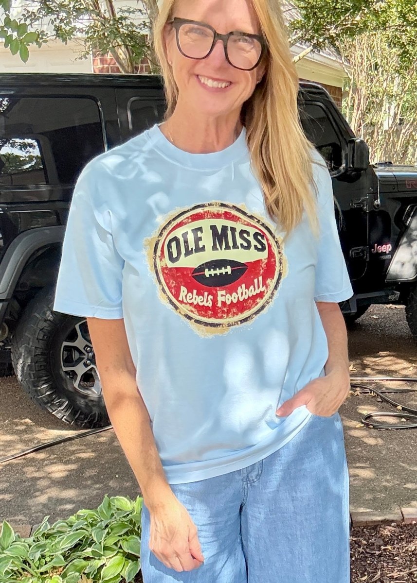 Vintage Ole Miss | Graphic Tee | Blue - Graphic Tee -Jimberly's Boutique-Olive Branch-Mississippi